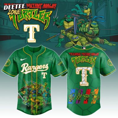 MLB Texas Rangers X Teenage Mutant Ninja Turtles Baseball Jersey
