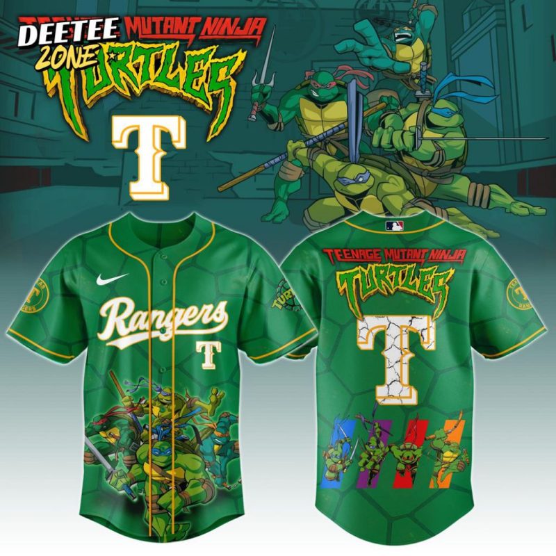 MLB Texas Rangers X Teenage Mutant Ninja Turtles Baseball Jersey