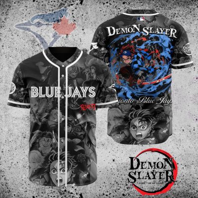 MLB Toronto Blue Jays X Demon Slayer Baseball Jersey