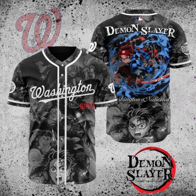MLB Washington Nationals X Demon Slayer Baseball Jersey