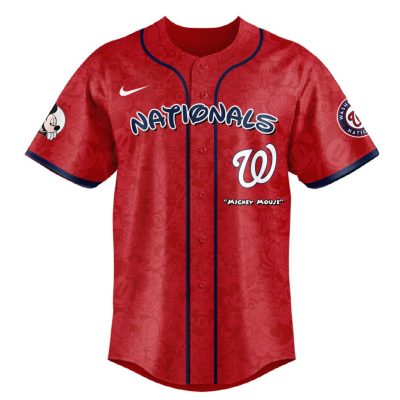 MLB Washington Nationals X Mickey Mouse Baseball Jersey