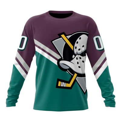 NHL Anaheim Ducks Special Bold Design Performance Long Sleeve Shirt