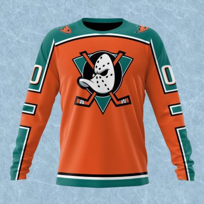 NHL Anaheim Ducks Special Colour Rush Design Performance Long Sleeve Shirt