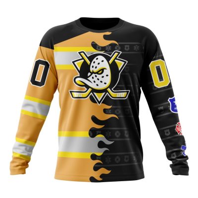 NHL Anaheim Ducks Special First Responders Design Performance Long Sleeve Shirt