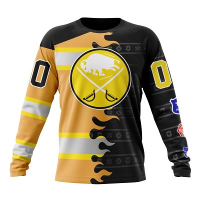 NHL Buffalo Sabres Special First Responders Design Performance Long Sleeve Shirt