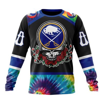 NHL Buffalo Sabres Special Grateful Dead Design Performance Long Sleeve Shirt