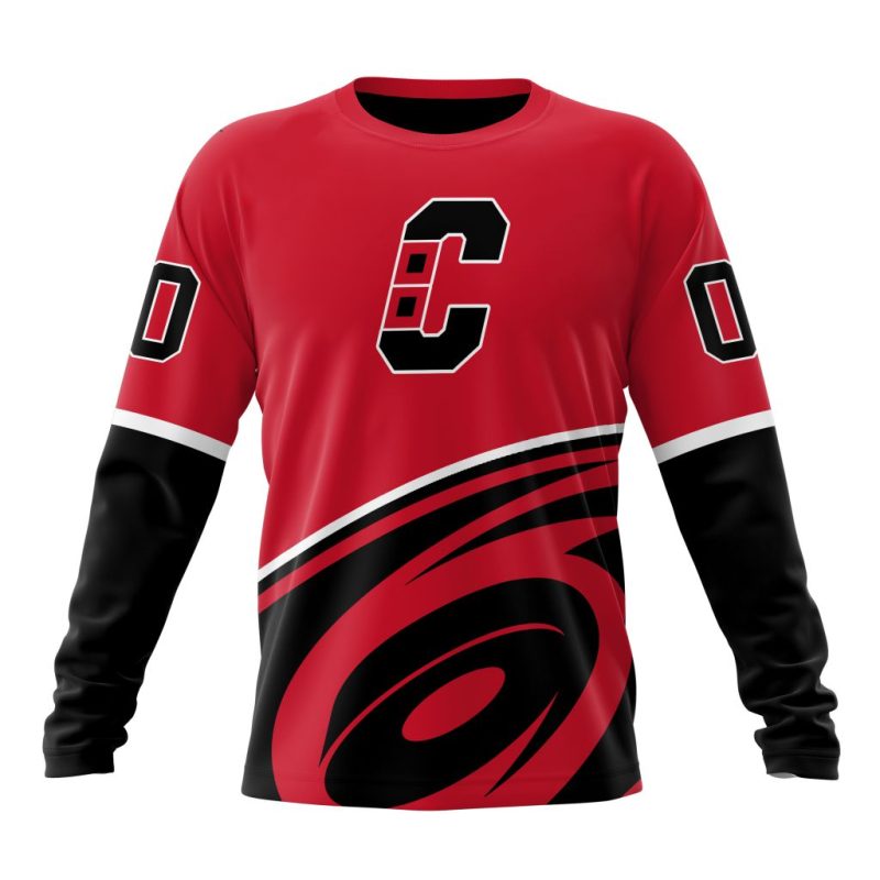 NHL Carolina Hurricanes Special Bold Design Performance Long Sleeve Shirt