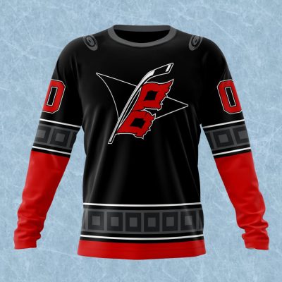 NHL Carolina Hurricanes Special Colour Rush Design Performance Long Sleeve Shirt