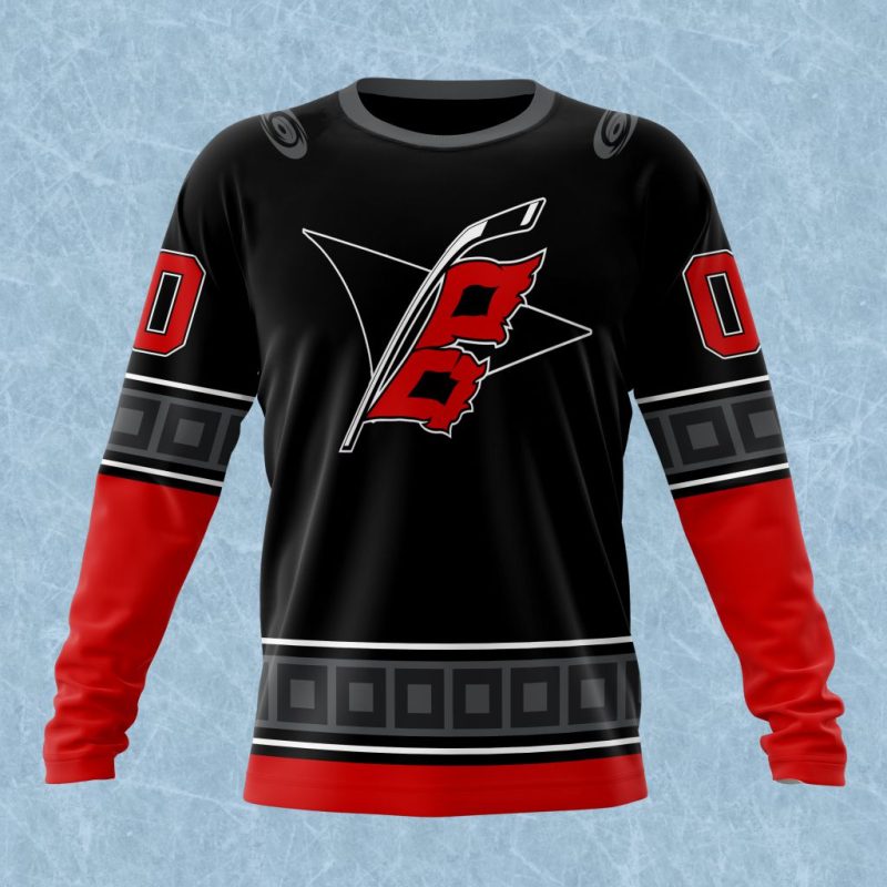 NHL Carolina Hurricanes Special Colour Rush Design Performance Long Sleeve Shirt