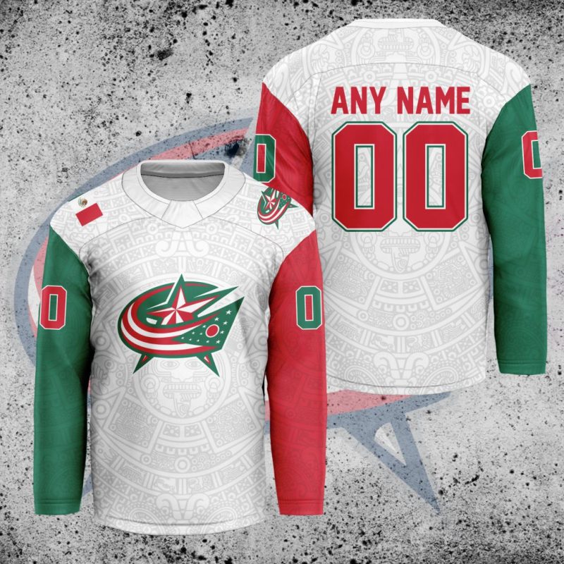 NHL Columbus Blue Jackets Mexican Heritage Hockey Jersey