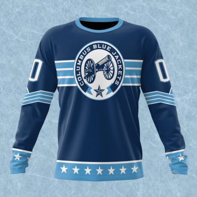NHL Columbus Blue Jackets Special Colour Rush Design Performance Long Sleeve Shirt