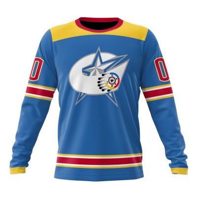 NHL Columbus Blue Jackets Special Indigenous Design Performance Long Sleeve Shirt