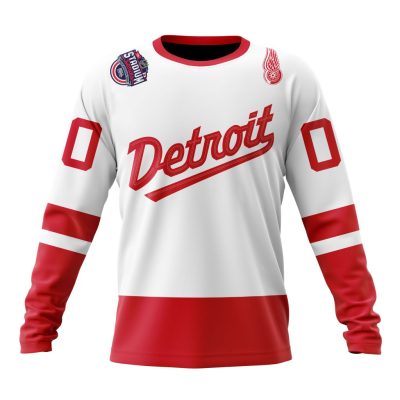 NHL Detroit Red Wings Personalized 2025 Stadium Series Design Performance Long Sleeve Shirt