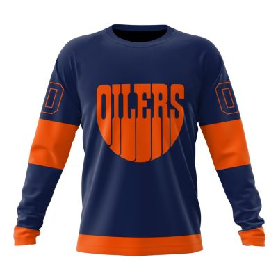 NHL Edmonton Oilers Special Bold Design Performance Long Sleeve Shirt