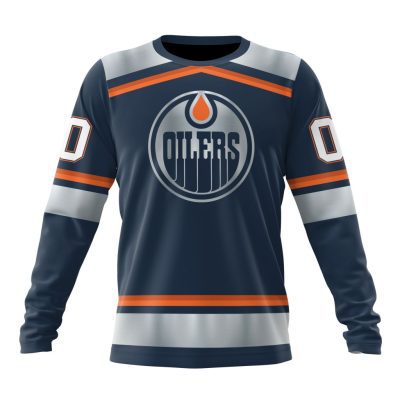 NHL Edmonton Oilers Special City Edition Design Performance Long Sleeve Shirt