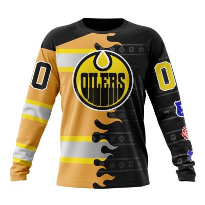 NHL Edmonton Oilers Special First Responders Design Performance Long Sleeve Shirt