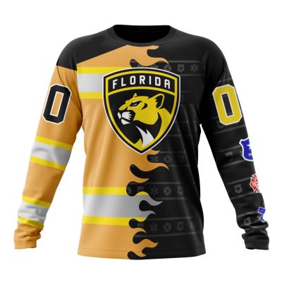 NHL Florida Panthers Special First Responders Design Performance Long Sleeve Shirt