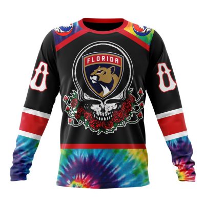 NHL Florida Panthers Special Grateful Dead Design Performance Long Sleeve Shirt