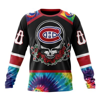 NHL Montreal Canadiens Special Grateful Dead Design Performance Long Sleeve Shirt