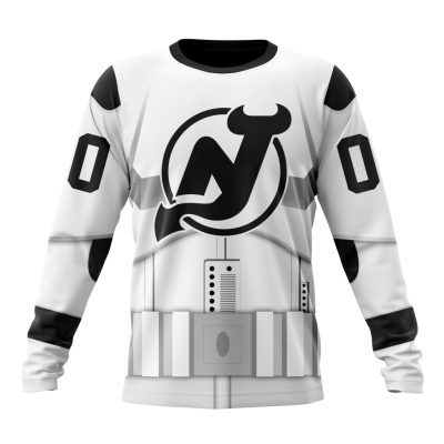 NHL New Jersey Devils Special Star Wars Stormtroopers Design Performance Long Sleeve Shirt