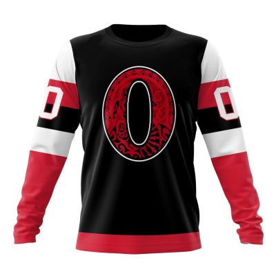 NHL Ottawa Senators Special Bold Design Performance Long Sleeve Shirt