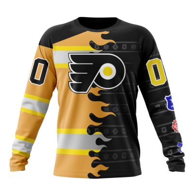NHL Philadelphia Flyers Special First Responders Design Performance Long Sleeve Shirt