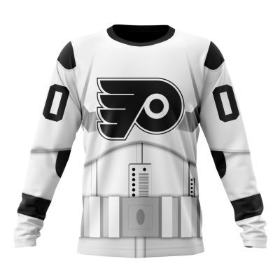 NHL Philadelphia Flyers Special Star Wars Stormtroopers Design Performance Long Sleeve Shirt