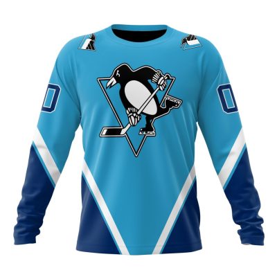 NHL Pittsburgh Penguins Special Reverse Retro Design Concept Performance Long Sleeve Shirt