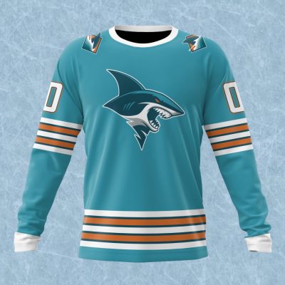 NHL San Jose Sharks Special Colour Rush Design Performance Long Sleeve Shirt