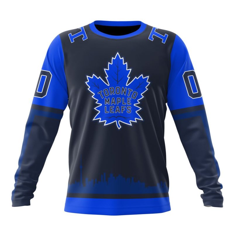 NHL Toronto Maple Leafs Special City Edition Design Performance Long Sleeve Shirt