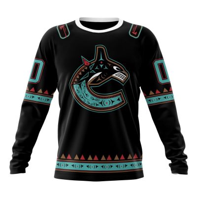 NHL Vancouver Canucks Special Indigenous Design Performance Long Sleeve Shirt