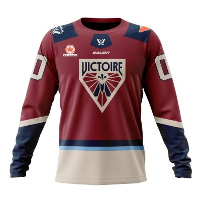 PWHL Montreal Victoire Personalized 2024-2025 Home Design Performance Long Sleeve Shirt