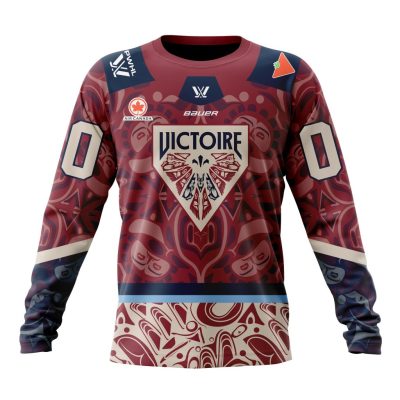 PWHL Montreal Victoire Personalized Native Home Design Performance Long Sleeve Shirt