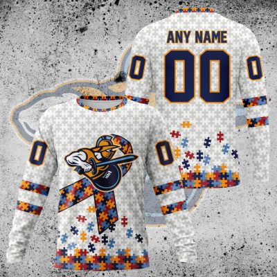Premium ECHL Atlanta Gladiators Autism Awareness Performance Long Sleeve Shirt