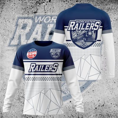 Premium ECHL Worcester Railers Performance Long Sleeve Shirt