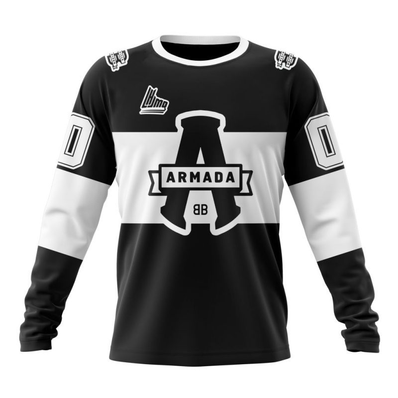 QMJHL Blainville-Boisbriand Armada Personalized Black Kits Performance Long Sleeve Shirt