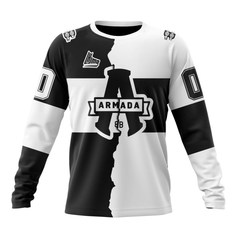 QMJHL Blainville-Boisbriand Armada Personalized Mix Design Performance Long Sleeve Shirt