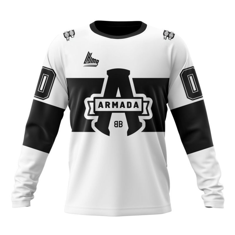 QMJHL Blainville-Boisbriand Armada Personalized White Kits Performance Long Sleeve Shirt