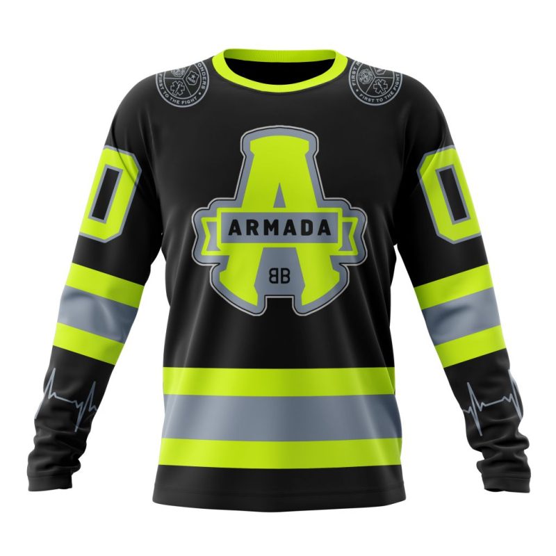 QMJHL Blainville-Boisbriand Armada Special Design Honoring Firefighters Performance Long Sleeve Shirt
