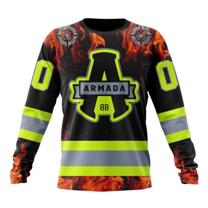 QMJHL Blainville-Boisbriand Armada Special Design Honoring Firefighters Performance Long Sleeve Shirt