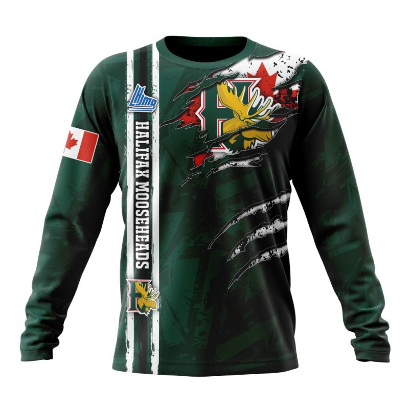 QMJHL Halifax Mooseheads Special Design Concept Kits Performance Long Sleeve Shirt
