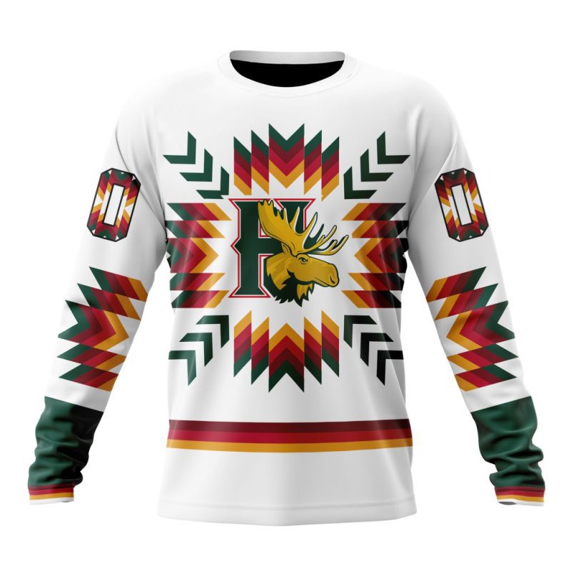 QMJHL Halifax Mooseheads Special Native Design Performance Long Sleeve Shirt
