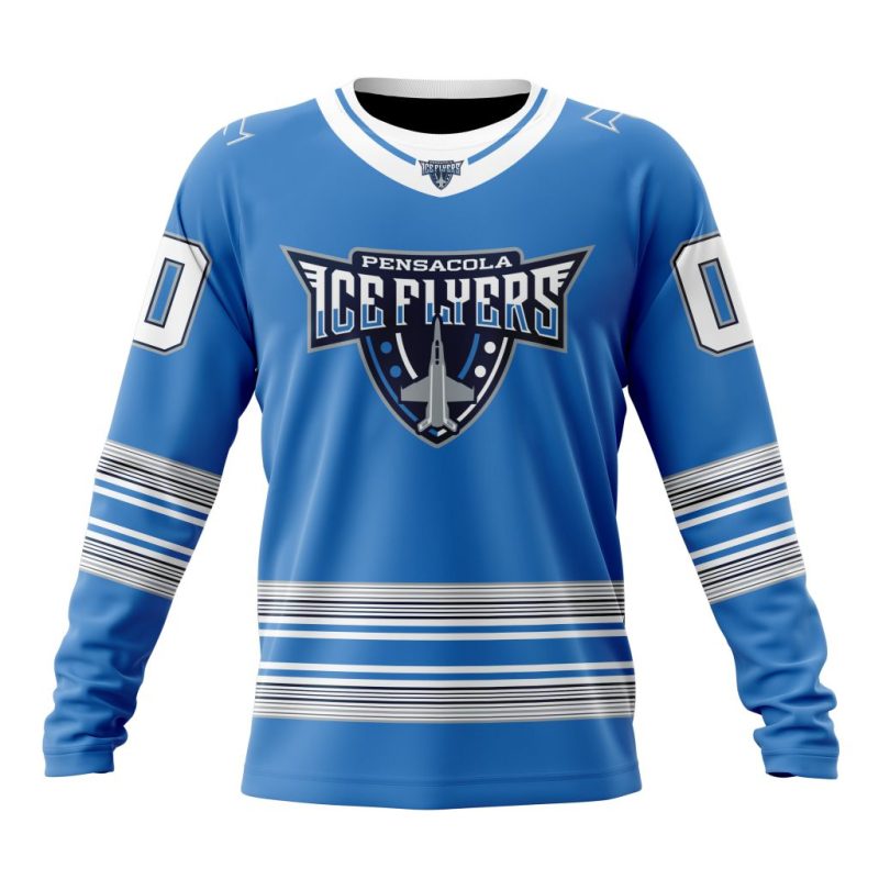 SPHL Pensacola Ice Flyers Personalized Home Design Performance Long Sleeve Shirt