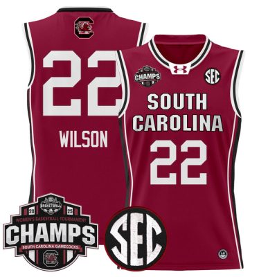 South Carolina Gamecocks 2025 SEC Women's Conference Tournament Champions Lightweight Basketball Jersey - Garnet A'ja Wilson
