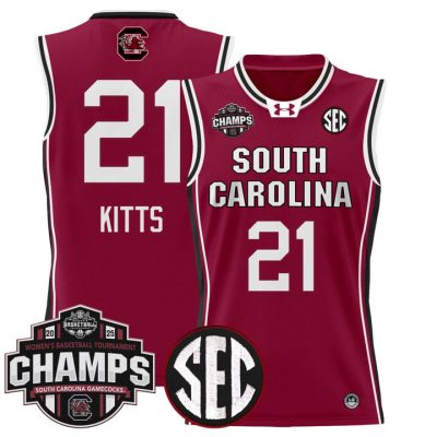 South Carolina Gamecocks 2025 SEC Women's Conference Tournament Champions Lightweight Basketball Jersey - Garnet Chloe Kitts