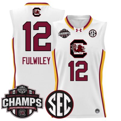 South Carolina Gamecocks 2025 SEC Women's Conference Tournament Champions Lightweight Basketball Jersey - White Limited MiLaysia Fulwiley