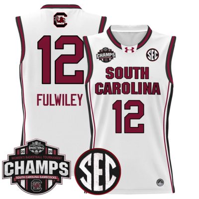 South Carolina Gamecocks 2025 SEC Women's Conference Tournament Champions Lightweight Basketball Jersey - White MiLaysia Fulwiley