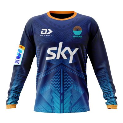Super Rugby Moana Pasifika Personalized 2025 Home Kits Performance Long Sleeve Shirt