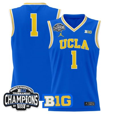 UCLA Bruins 2025 Big Ten Women's Conference Tournament Champions Lightweight Basketball Jersey - Royal #1 Team
