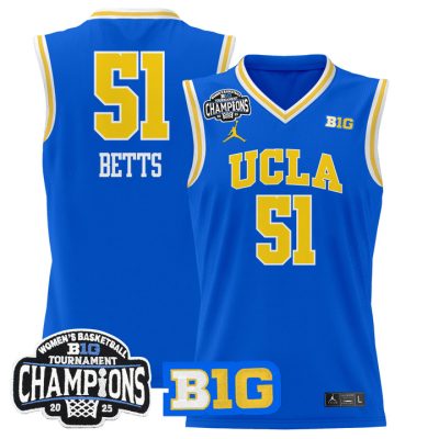 UCLA Bruins 2025 Big Ten Women's Conference Tournament Champions Lightweight Basketball Jersey - Royal Lauren Betts